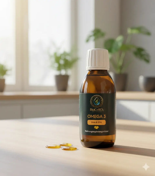 Flüssiges Omega 3 Fischöl mit Zitronengeschmack – BioCell O2