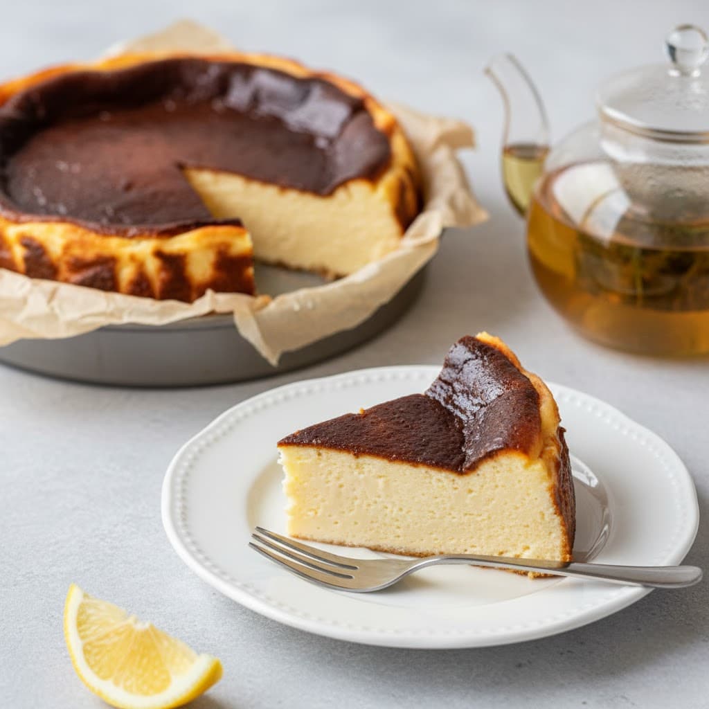 Low-Carb San Sebastián Cheesecake (Keto) – Cremiger Genuss mit nur 3 g Netto-Kohlenhydraten pro Stück