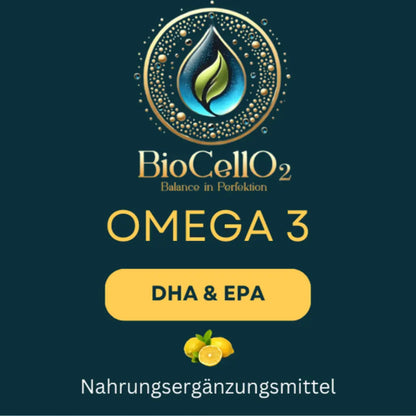 Flüssiges Omega 3 Fischöl mit Zitronengeschmack – BioCell O2